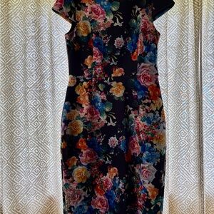 Betsey Johnson Floral Black Dress